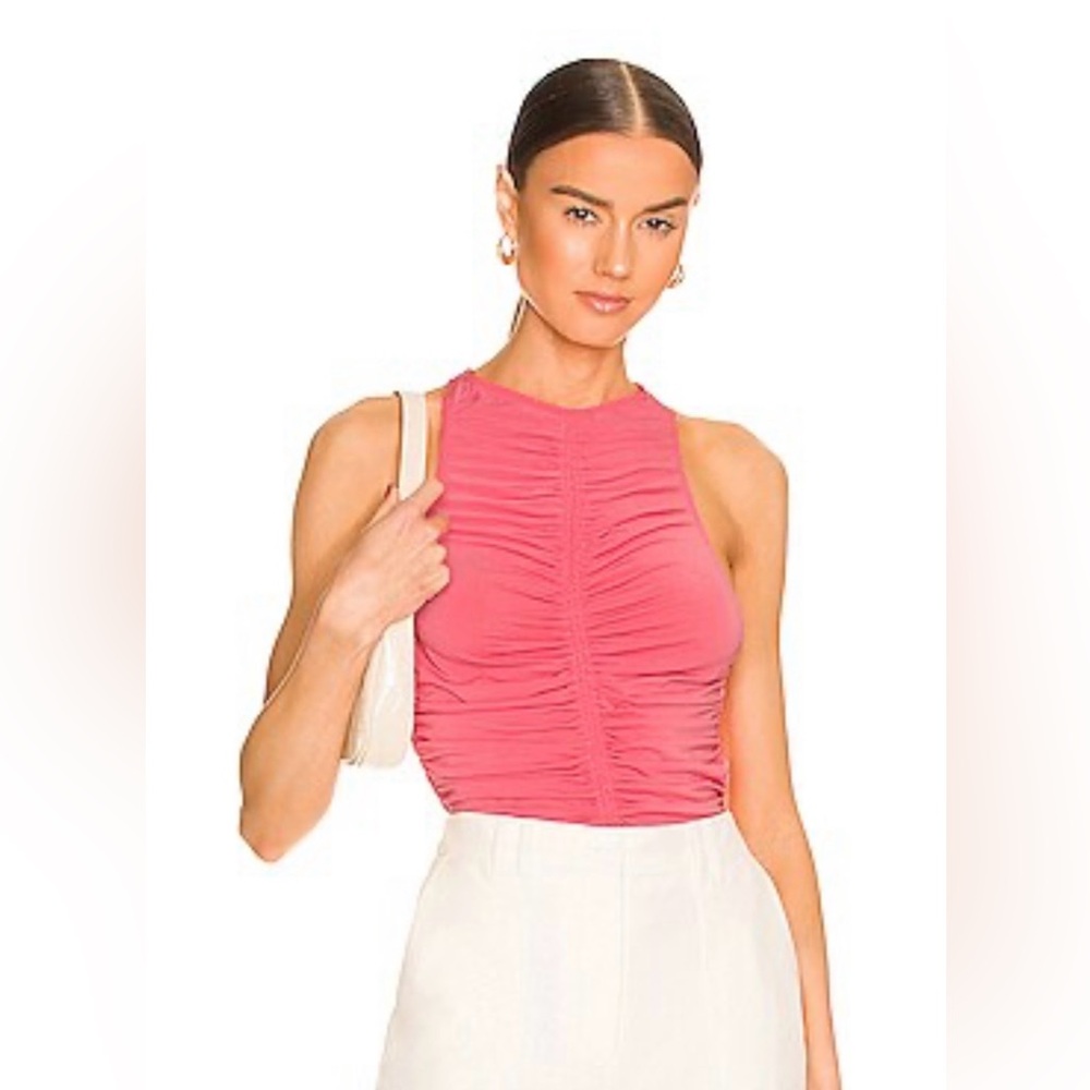 ALC Women's Pink Ruched Tank Top